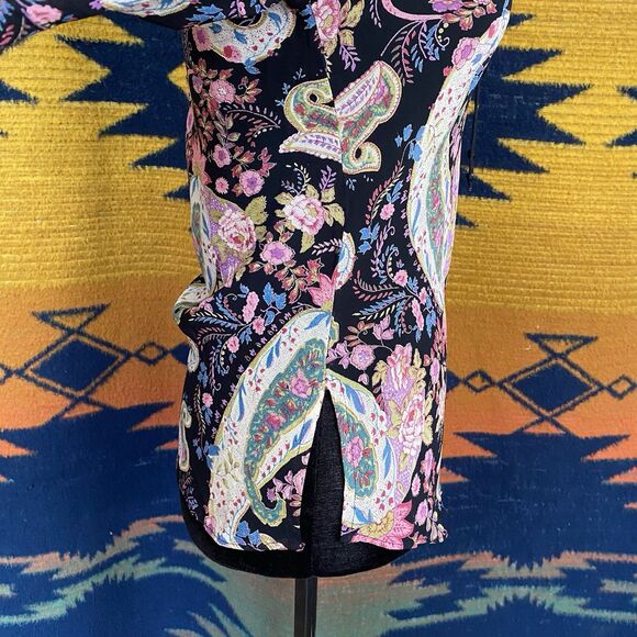 Vintage Angie 100% Rayon Hippie Boho Paisley Blouse. Festival Wear. India. S/M - Picture 5 of 14